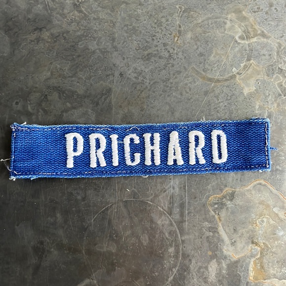 Other Prichard Embroidered Vintage Blue Military Name Tape Patch
